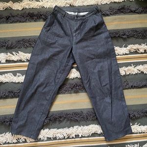 MUJI Dark Denim Wide Legged Jeans